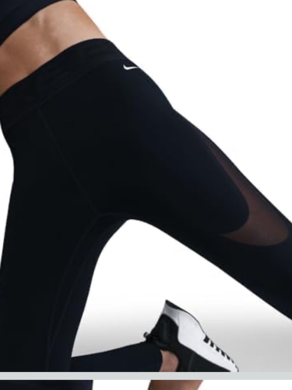 NIKE PRO WOMEN'S TRAINING SCULPT HIGH WAISTED MESH PANEL LEGGINGS - Picture 3 of 4